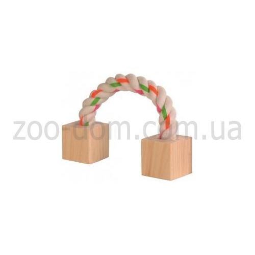 Trixie Playing Rope - Игрушка с деревянными кубиками на канате 20 см 6186 - зображення 1