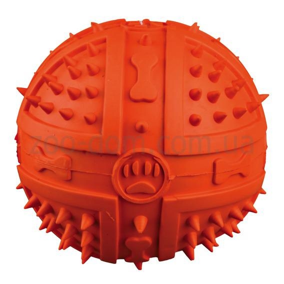 Trixie Мяч резиновый для собак с пищалкой и шипами 34842 - зображення 1