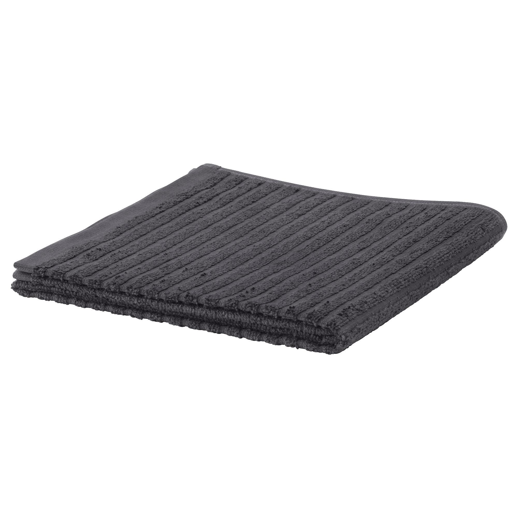 IKEA VAGSJON махровое полотенце для рук, 50x100 см, хлопок, темно-серый (003.536.19) - зображення 1