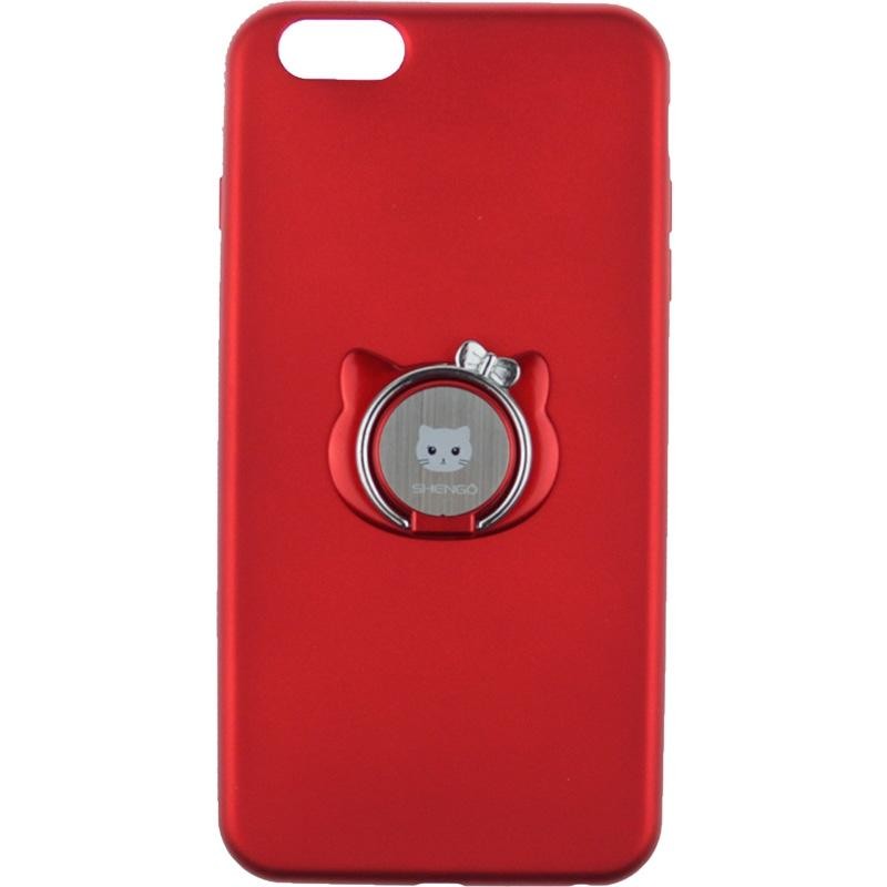 Shengo Soft-touch holder TPU Case iPhone 6 Plus/6S Plus Red - зображення 1