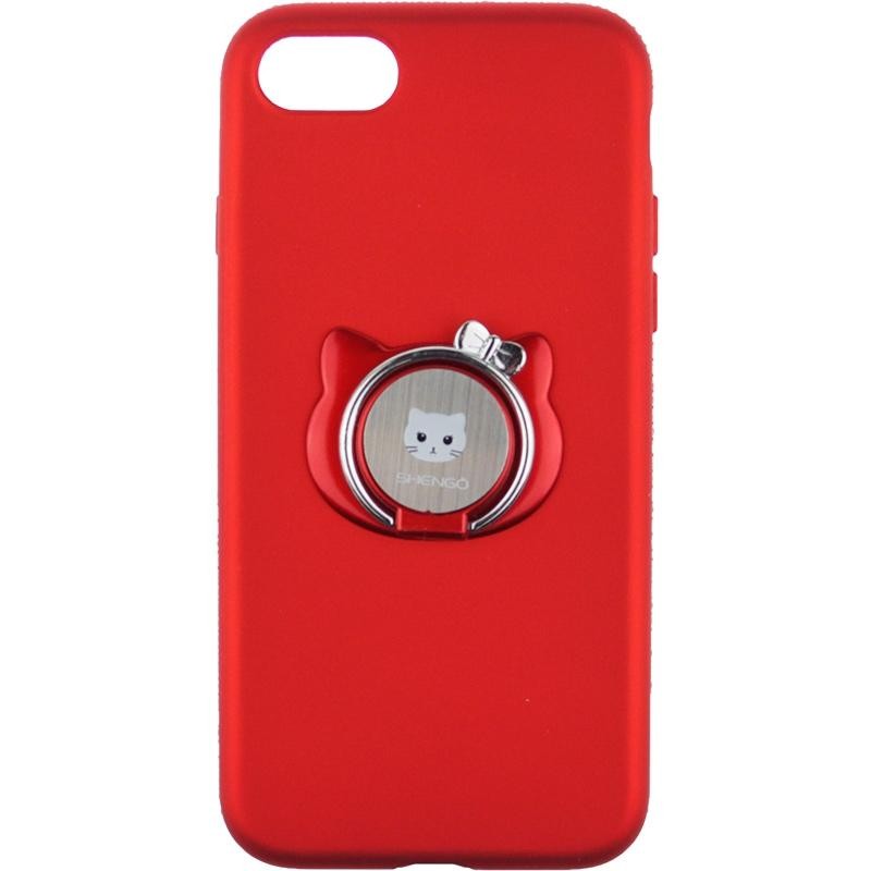 Shengo Soft-touch holder TPU Case iPhone 8 Red - зображення 1