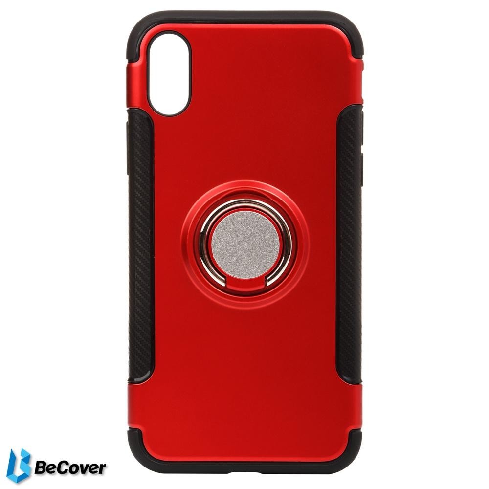 BeCover Magnetic Ring Stand для Apple iPhone X/XS Red (701784) - зображення 1