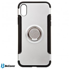 BeCover Magnetic Ring Stand для Apple iPhone X/XS Silver (701785)