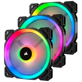 Corsair LL120 RGB Dual Light Loop RGB LED PWM 3 Fan Pack with Lighting Node PRO (CO-9050072-WW)