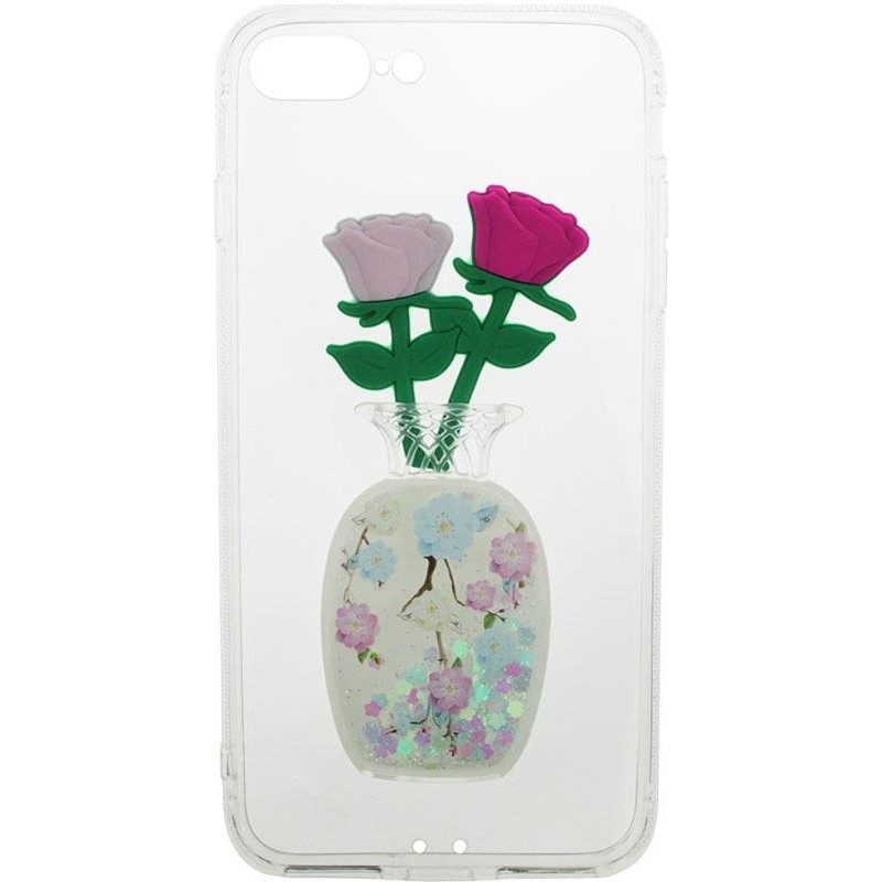 TOTO TPU Fluffy Case IPhone 7 Plus /8 Plus Rose Flower Pink - зображення 1