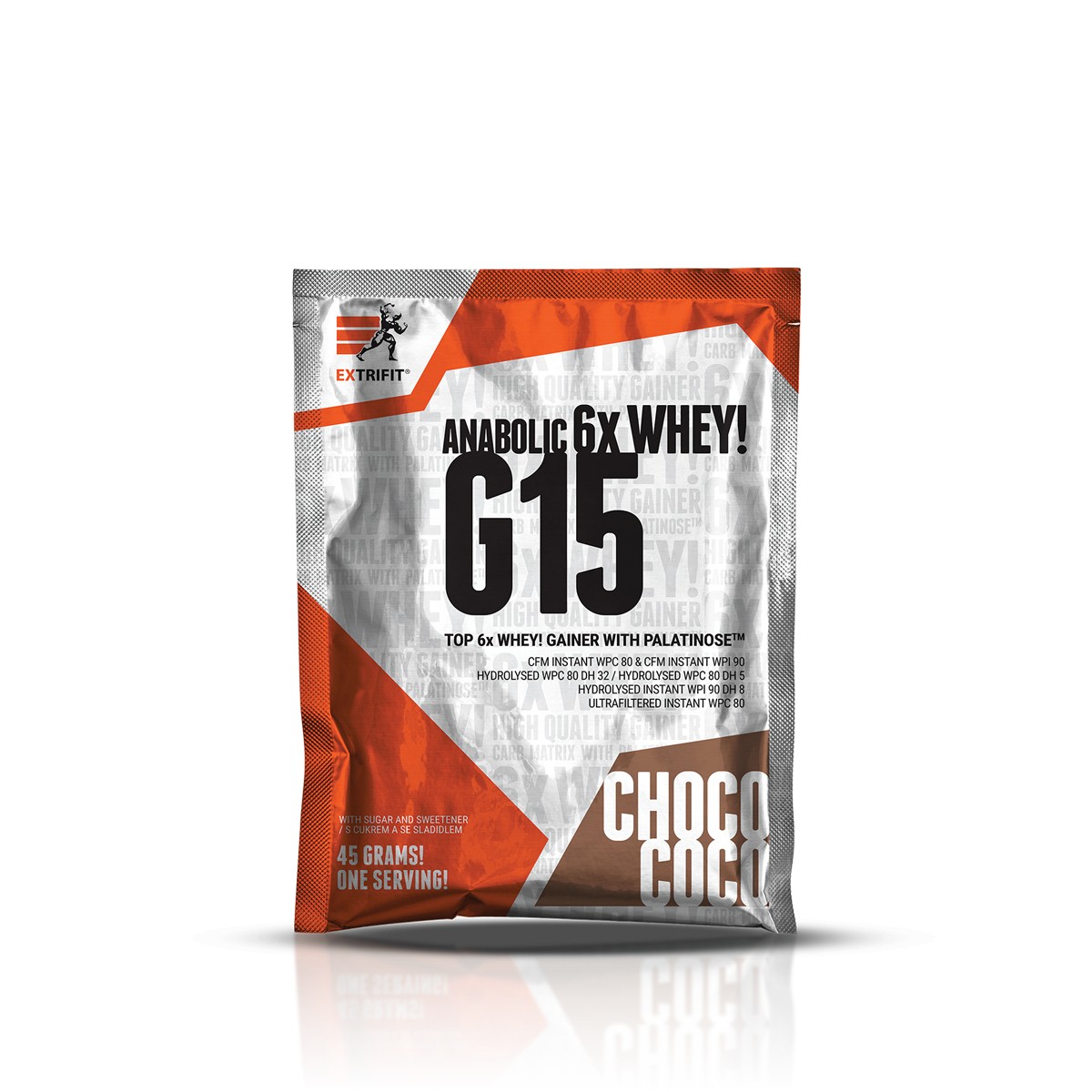 Extrifit G15 Anabolic Gainer 45 g /sample/ Chocolate - зображення 1