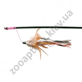Trixie Прутик с веревками+перья на резинке 4550
