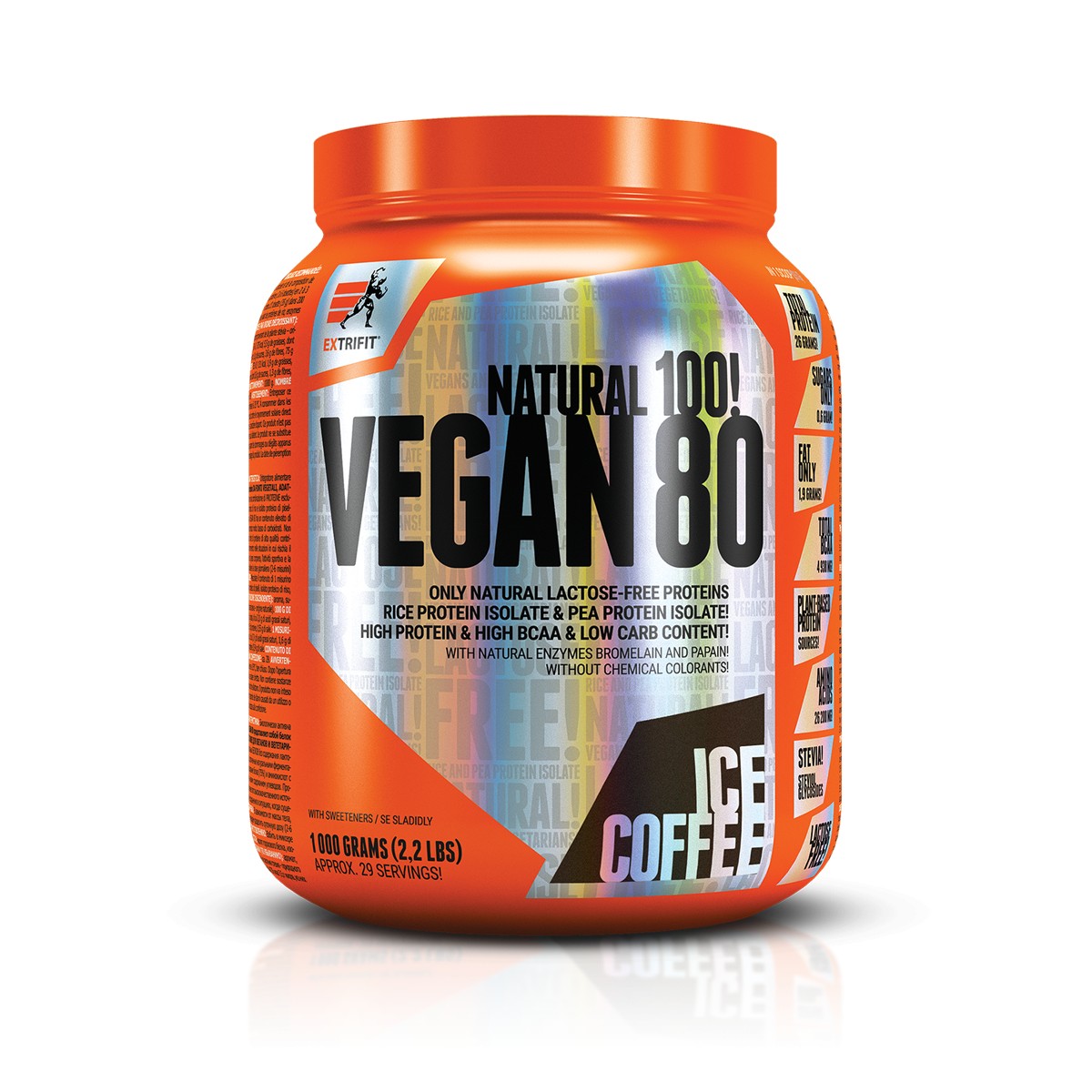 Extrifit Vegan 80 1000 g /29 servings/ Chocolate - зображення 1