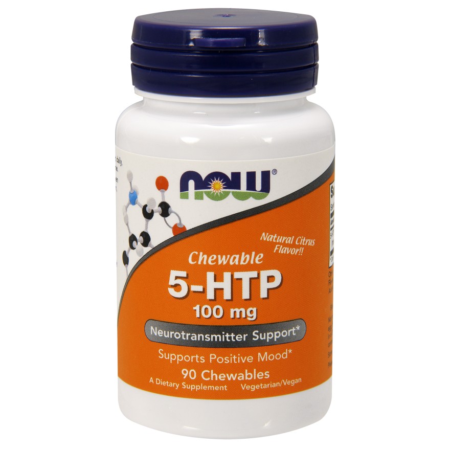 Now 5-HTP 100 mg Chewables 90 tabs Natural Citrus - зображення 1