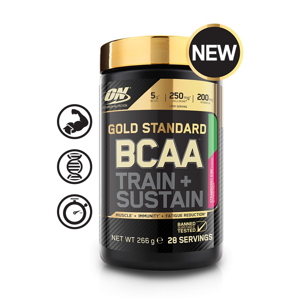 Optimum Nutrition Gold Standard BCAA Train + Sustain 266 g /28 servings/ Strawberry Kiwi - зображення 1