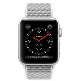 Apple Watch Series 3 GPS + Cellular 42mm Silver Aluminum w. Seashell Sport L. (MQKQ2)