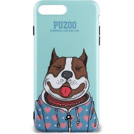 PUZOO TPU Glossy Shiny Powder Art dog iPhone 7 Plus/8 Plus Green Baby