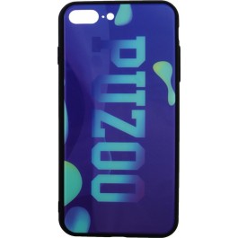 PUZOO Glass Printing with TPU Visions iPhone 7 Plus/8 Plus Purple