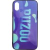 PUZOO Glass Printing with TPU Visions iPhone X Purple - зображення 1