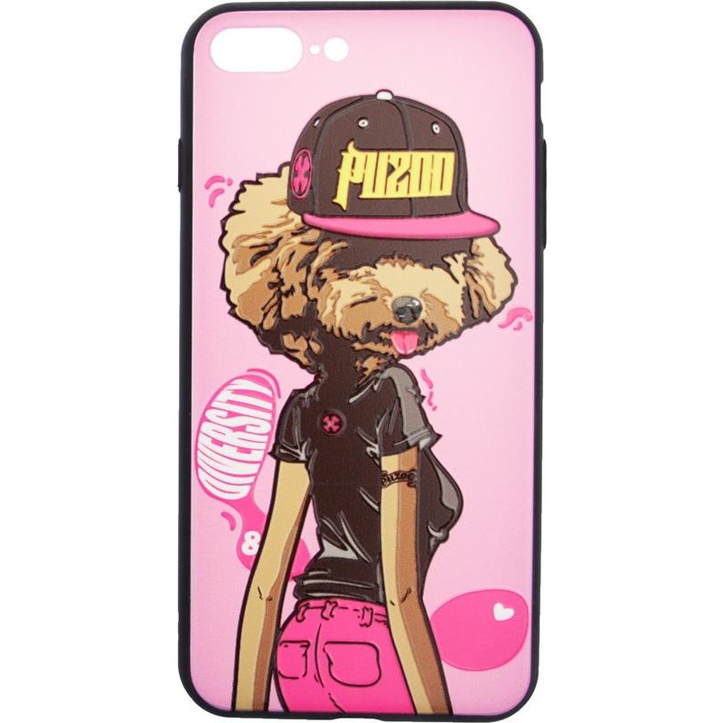 PUZOO TPU Case with UV Printing Hip Hop iPhone 7 Plus/8 Plus DJ Teddy Pink - зображення 1