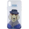 PUZOO TPU Glossy Shiny Powder Art dog iPhone X White Ravan - зображення 1