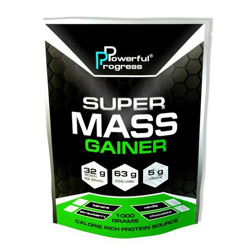 Powerful Progress Super Mass Gainer 1000 g /10 servings/ Banana - зображення 1