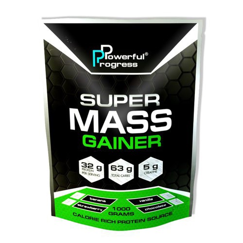 Powerful Progress Super Mass Gainer 1000 g /10 servings/ Chocolate - зображення 1