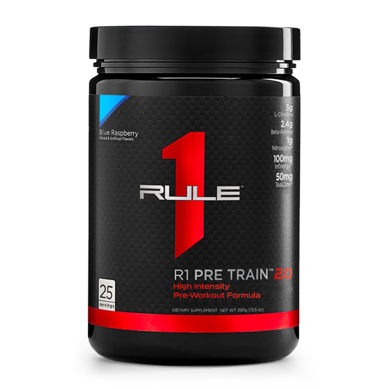 Rule One Proteins R1 Pre Train 2.0 390 g /25 servings/ Blue Raspberry - зображення 1