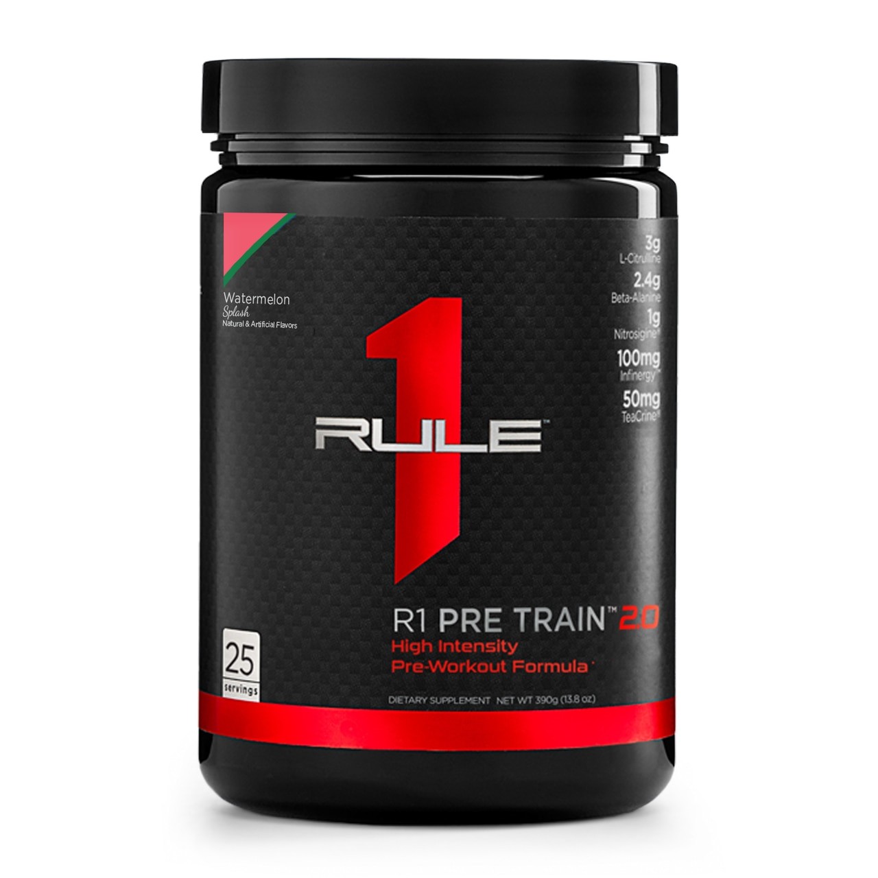 Rule One Proteins R1 Pre Train 2.0 390 g /25 servings/ Watermelon Splash - зображення 1