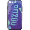 PUZOO Glass Printing with TPU Visions iPhone 7/8 Purple - зображення 1