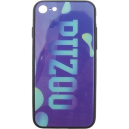 PUZOO Glass Printing with TPU Visions iPhone 7/8 Purple