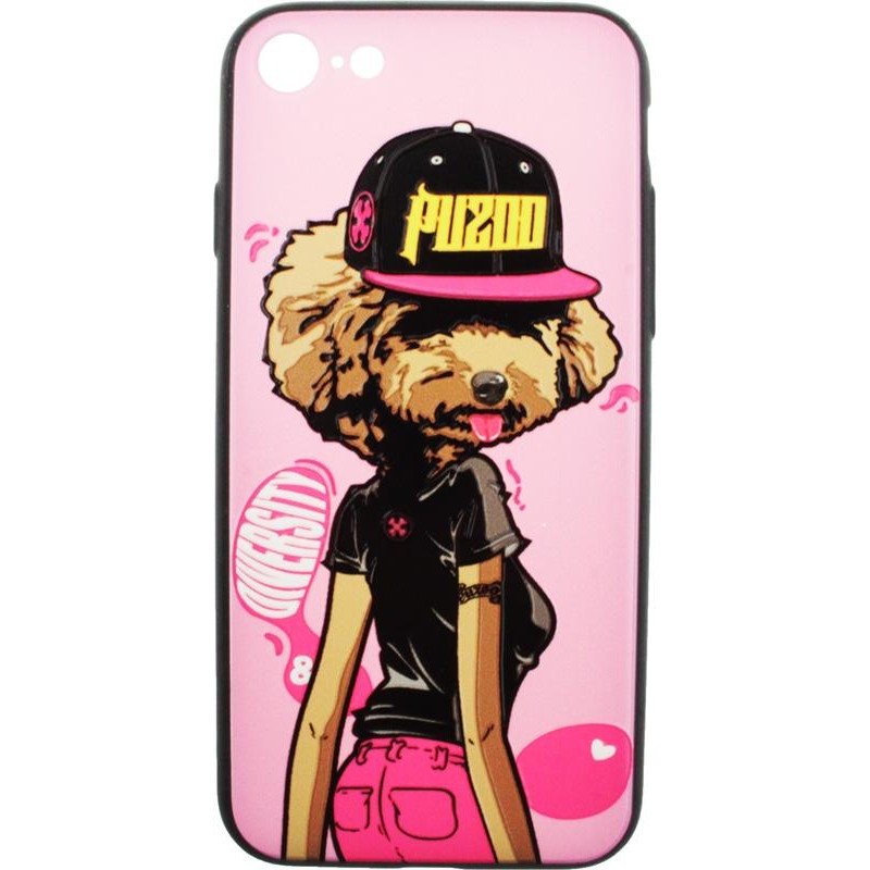 PUZOO TPU Case with UV Printing Hip Hop iPhone 7/8 DJ Teddy Pink - зображення 1
