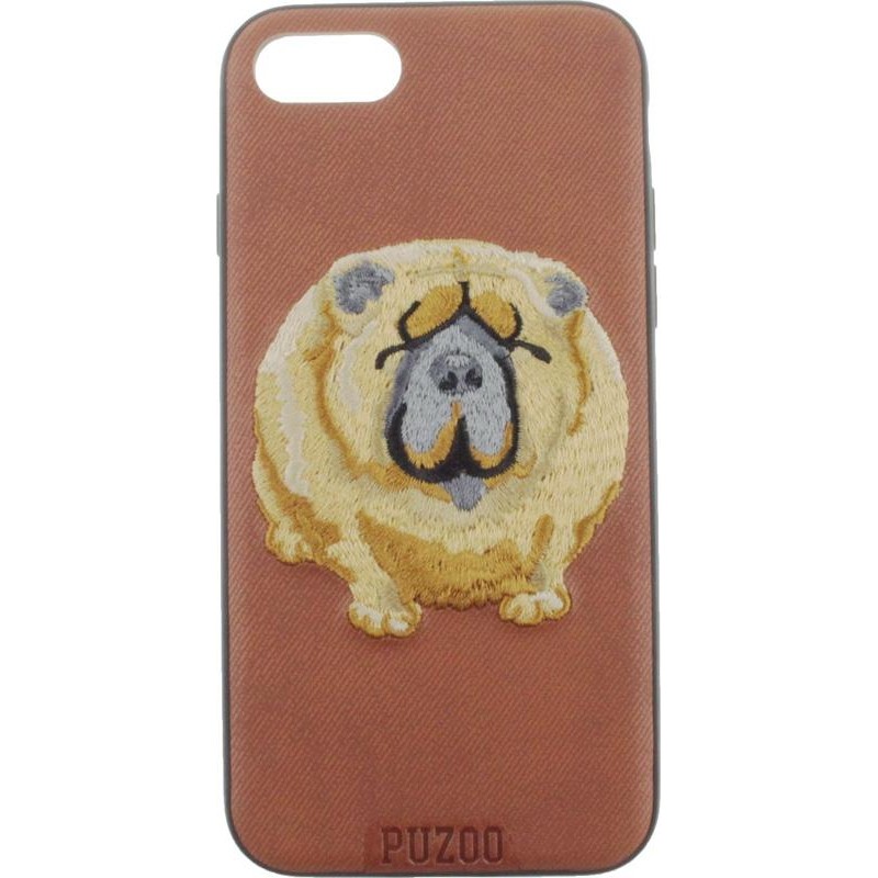 PUZOO TPU+TPU with stitchwork craft Ballon Dog iPhone 7/8 Brown - зображення 1