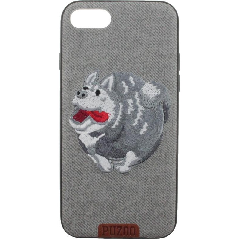 PUZOO TPU+TPU with stitchwork craft Ballon Dog iPhone 7/8 Gray - зображення 1