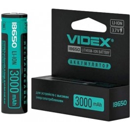 VIDEX 18650-P 3000mAh Li-ion 1шт с защитой (24450)