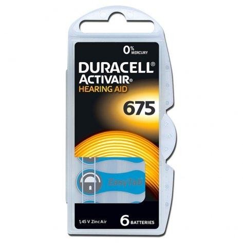 Duracell ZA675 bat(1.4B) Zinc Air 6шт ActivAir 4043752174649 - зображення 1