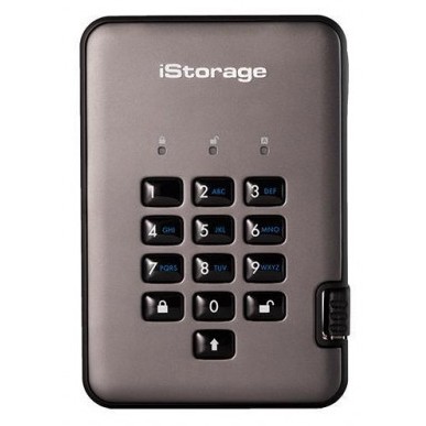 iStorage diskAshur PRO2 1 TB USB 3.1 Encrypted Portable Hard Drive (IS-DAP2-256-1000-C-G) - зображення 1