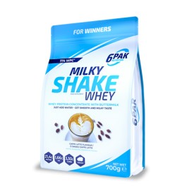 6PAK Nutrition Milky Shake Whey 700 g /23 servings/ Coffee Latte