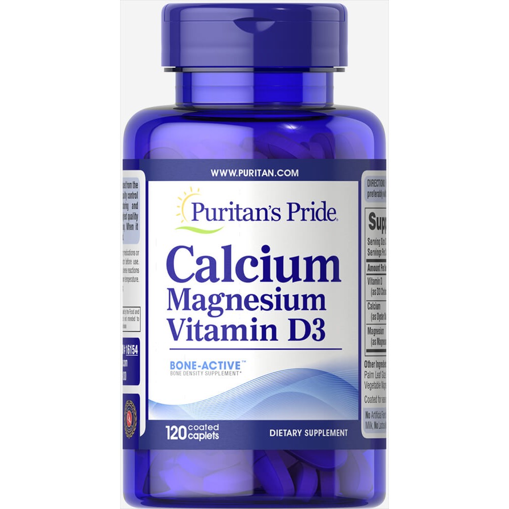 Puritan's Pride Calcium Magnesium with Vitamin D 120каплет - зображення 1