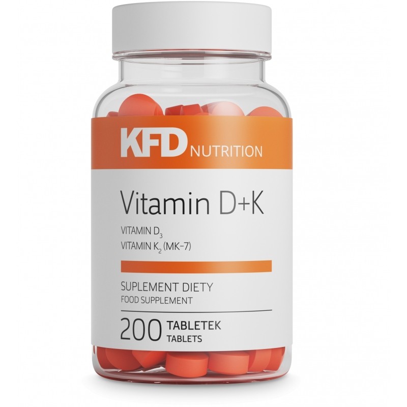 KFD Nutrition Vitamin D3+K2 200 tabs - зображення 1