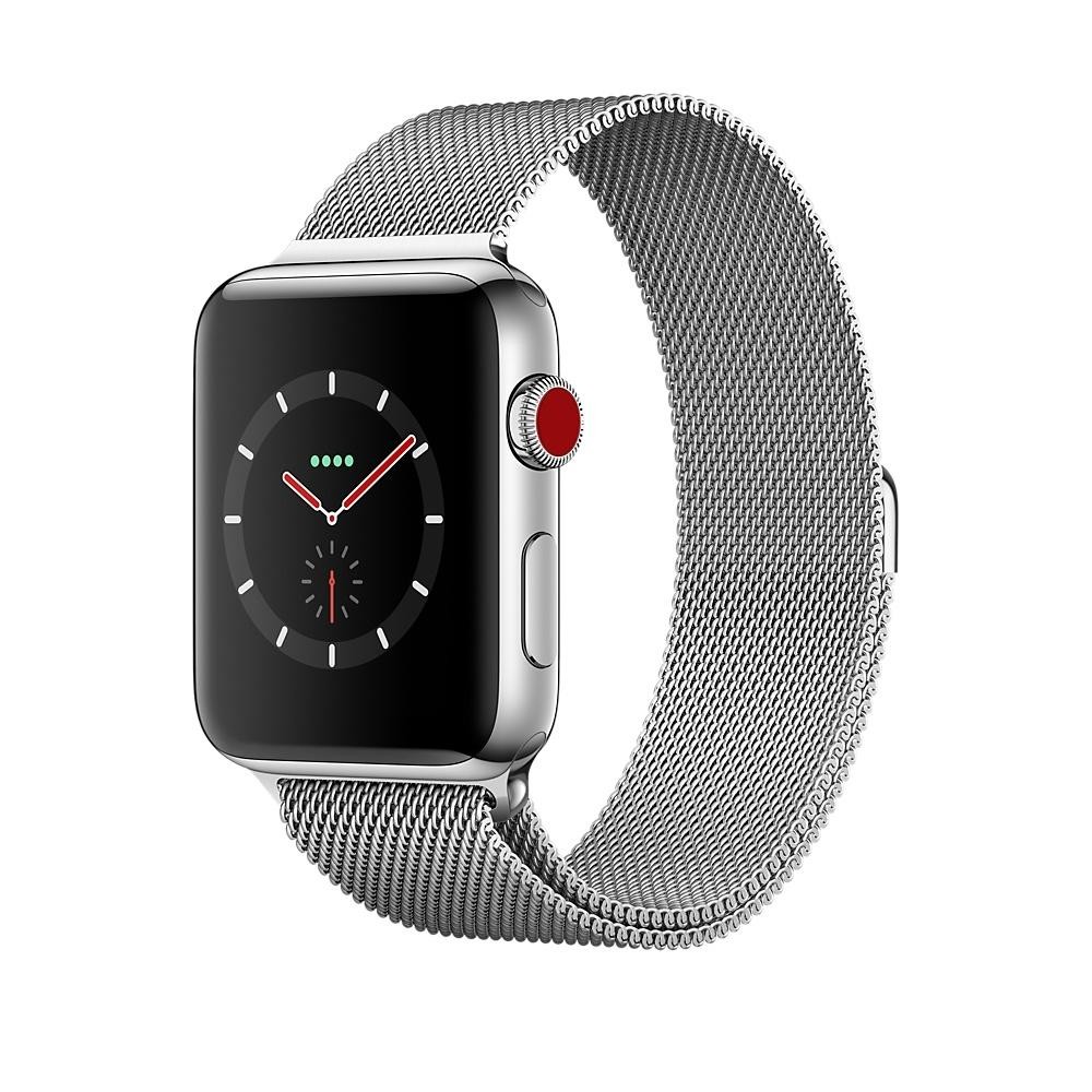 Apple Watch Series 3 GPS + Cellular 42mm Stainless Steel w. Milanese (MR1U2) - зображення 1