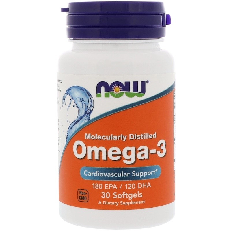 Now Omega-3 Molecularly Distilled Softgels 30 caps - зображення 1
