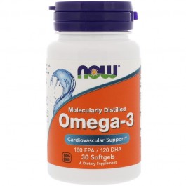 Now Omega-3 Molecularly Distilled Softgels 30 caps
