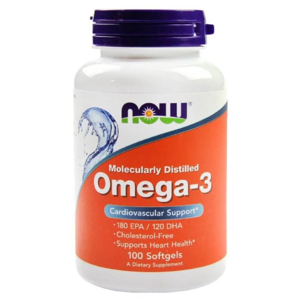 Now Omega-3 Molecularly Distilled Softgels 100 caps - зображення 1