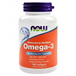 Now Omega-3 Molecularly Distilled Softgels 100 caps