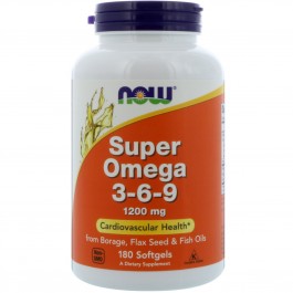   Now Super Omega 3-6-9 1200 mg Softgels 180 caps