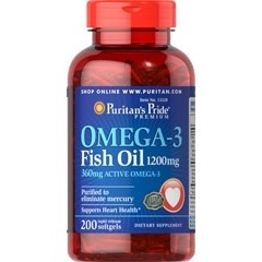   Puritan's Pride Omega-3 Fish Oil 1200 mg 200 caps