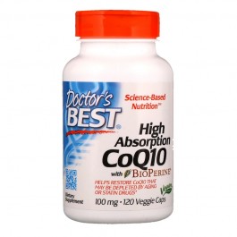Doctor's Best High Absorption CoQ10 with Bioperine 100 mg 60 caps
