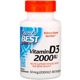 Doctor's Best Vitamin D3 2000 IU 180 caps