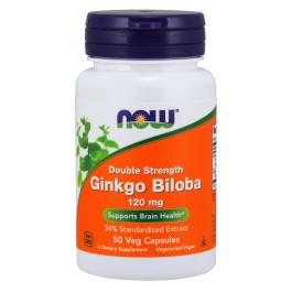   Now Ginkgo Biloba Double Strength 120 mg 50 caps