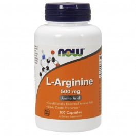 Now L-Arginine 500 mg Capsules 100 caps