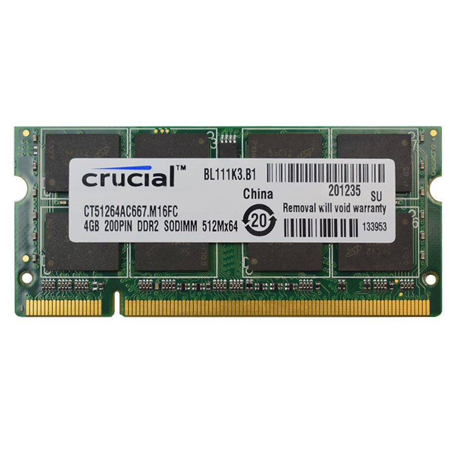 Crucial 4 GB SO-DIMM DDR2 667 MHz (CT51264AC667) - зображення 1