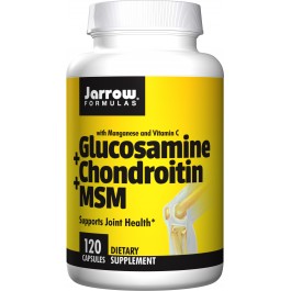Jarrow Formulas Glucosamine + Chondroitin + MSM 120 caps /30 servings/