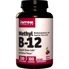 Jarrow Formulas Methyl B-12 500 mcg 100 tabs Cherry