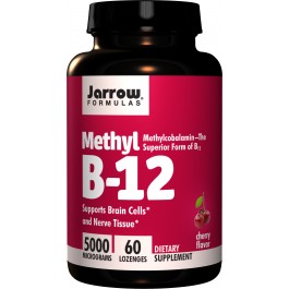 Jarrow Formulas Methyl B-12 5000 mcg 60 tabs Cherry